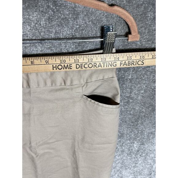 Banana Republic Straight Pencil Skirt Womens Size 2 Petite 2P Beige Pockets Vent - Picture 6 of 7
